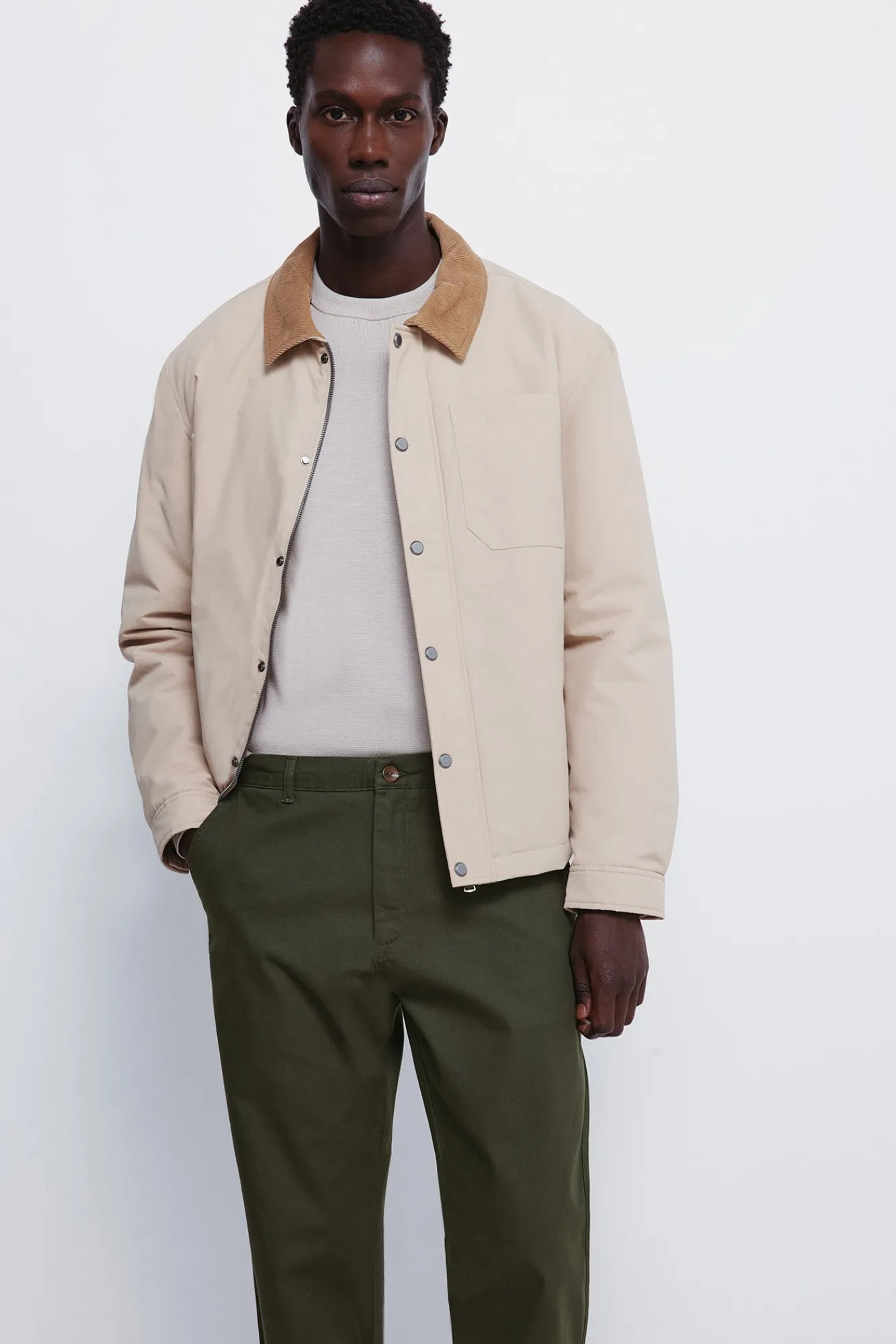 Springfield Pantalon chino dobby coupe confortable imprimé