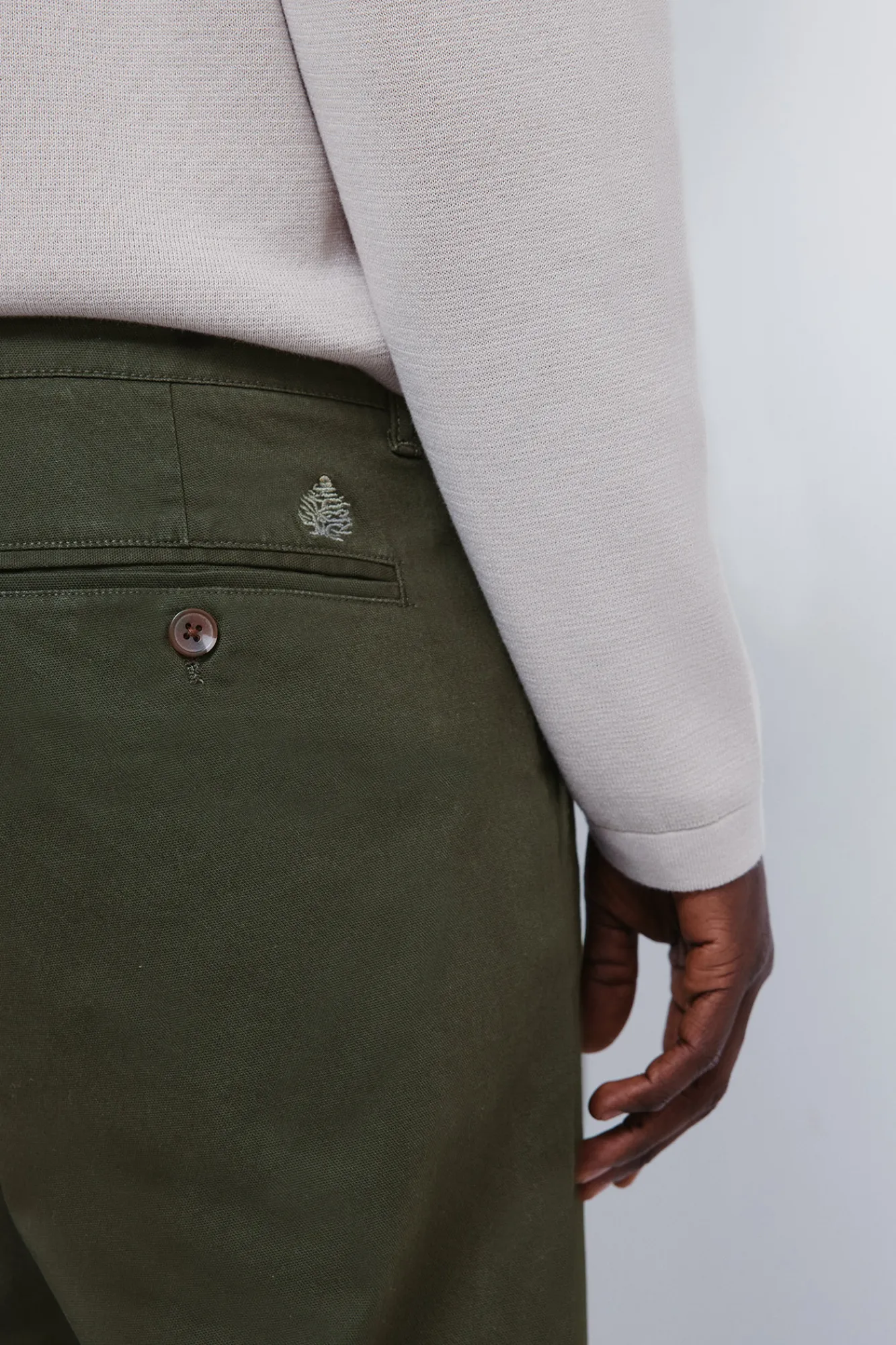 Springfield Pantalon chino dobby coupe confortable imprimé