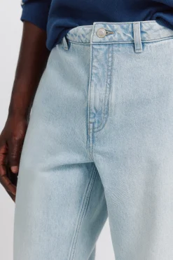 Online Springfield Pantalon chino en jean délavé clair bleu