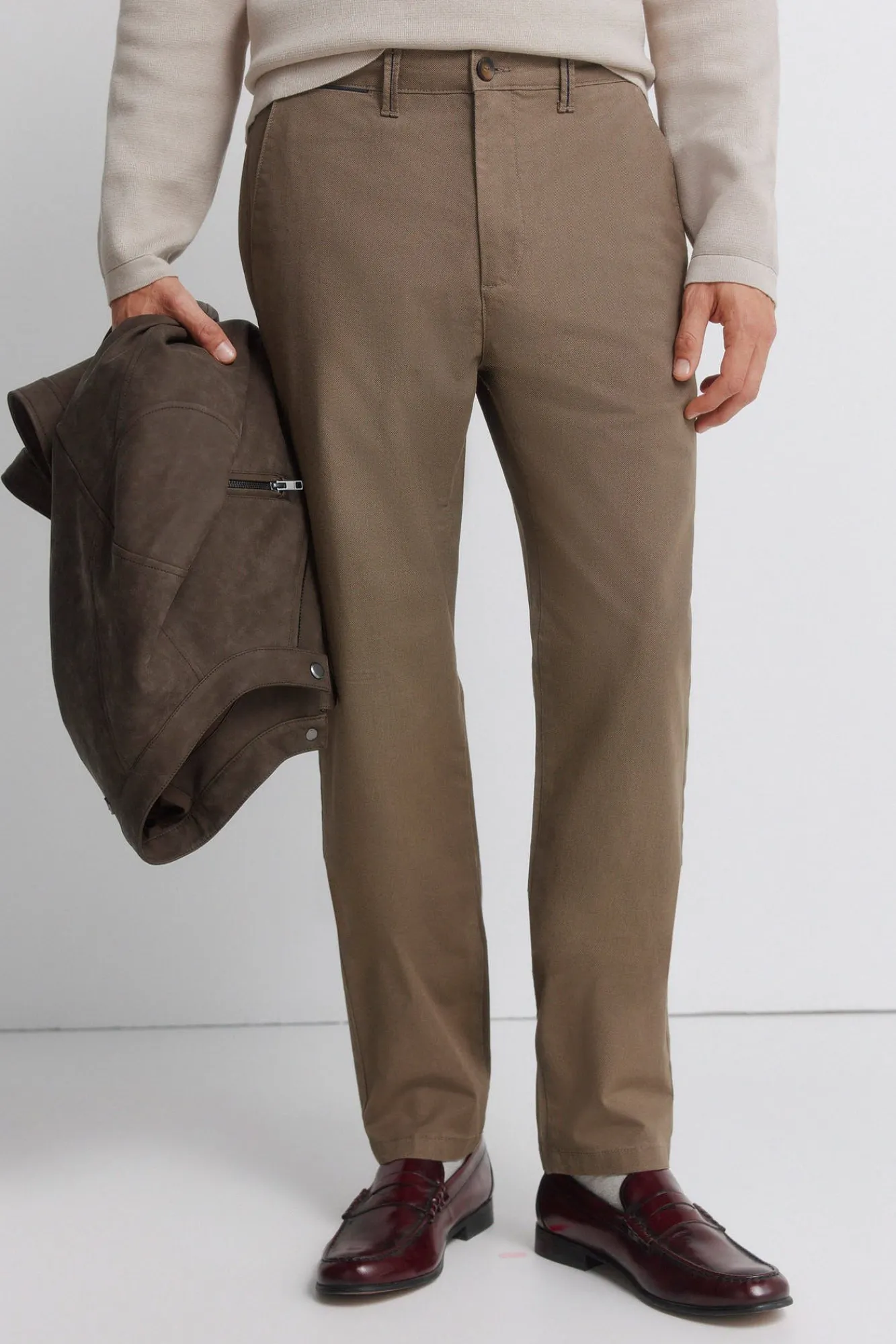 Hot Springfield Pantalon chino micro-imprimé coupe slim
