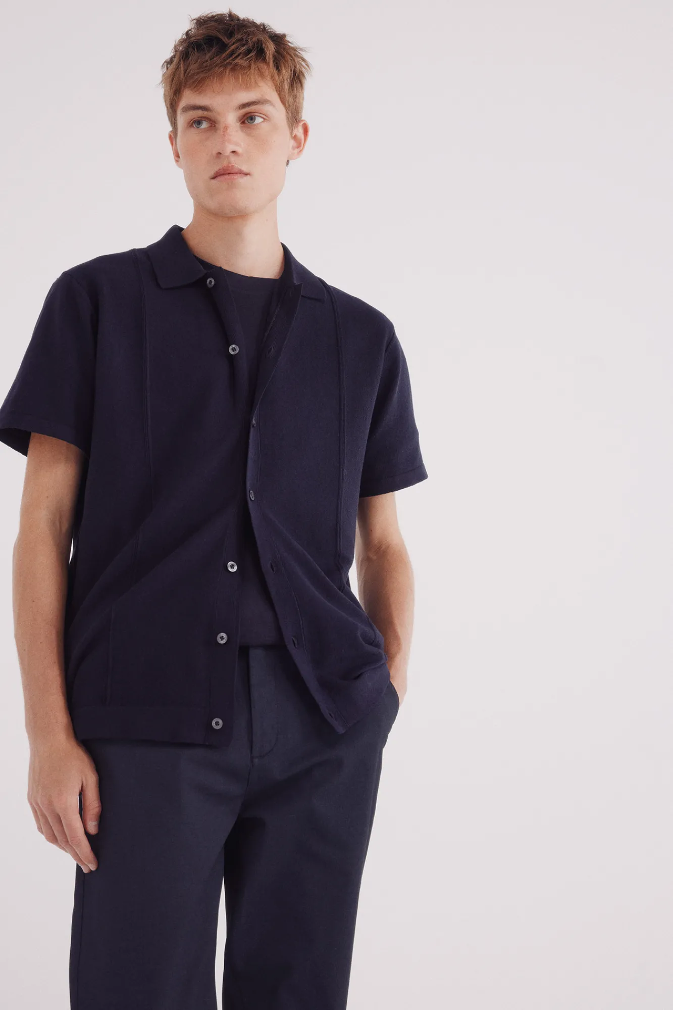 Sale Springfield pantalon chino slim micro-imprimé bleu