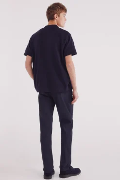 Sale Springfield pantalon chino slim micro-imprimé bleu