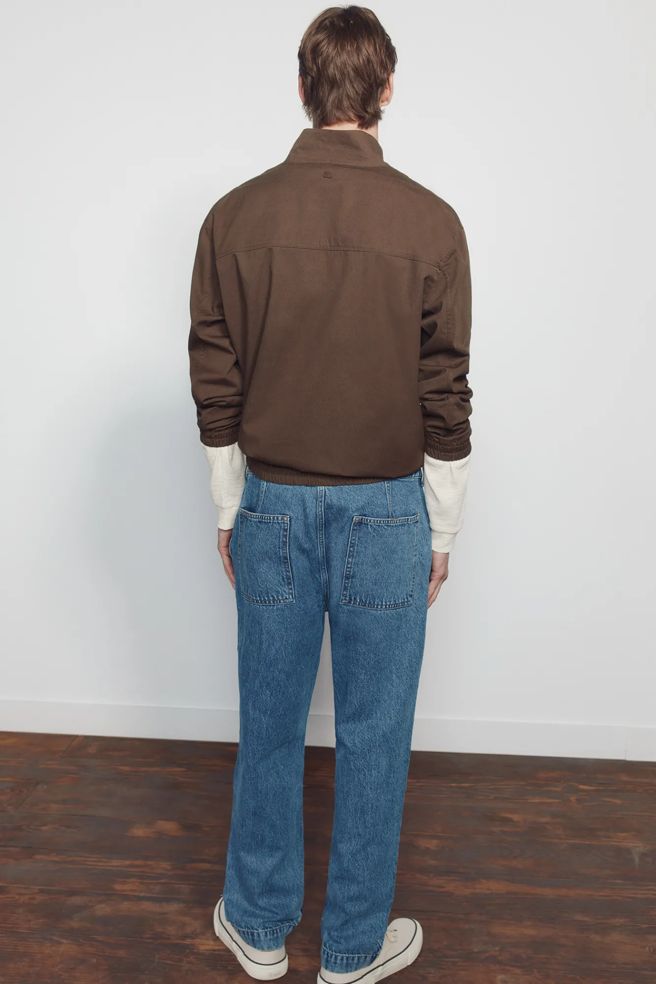 Springfield Pantalon chino surteint relaxed fit bleu