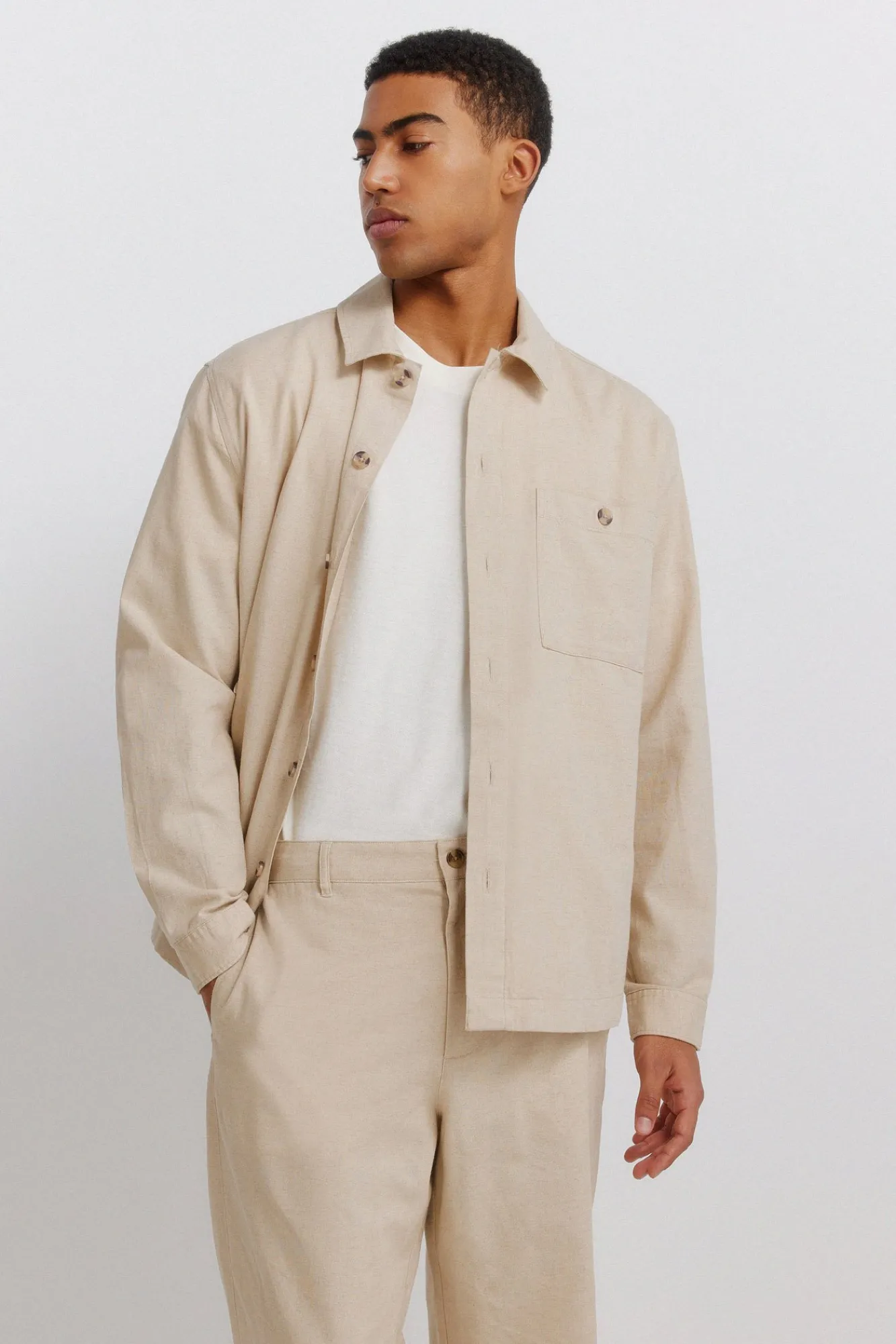 Springfield Pantalon coupe droite en lin