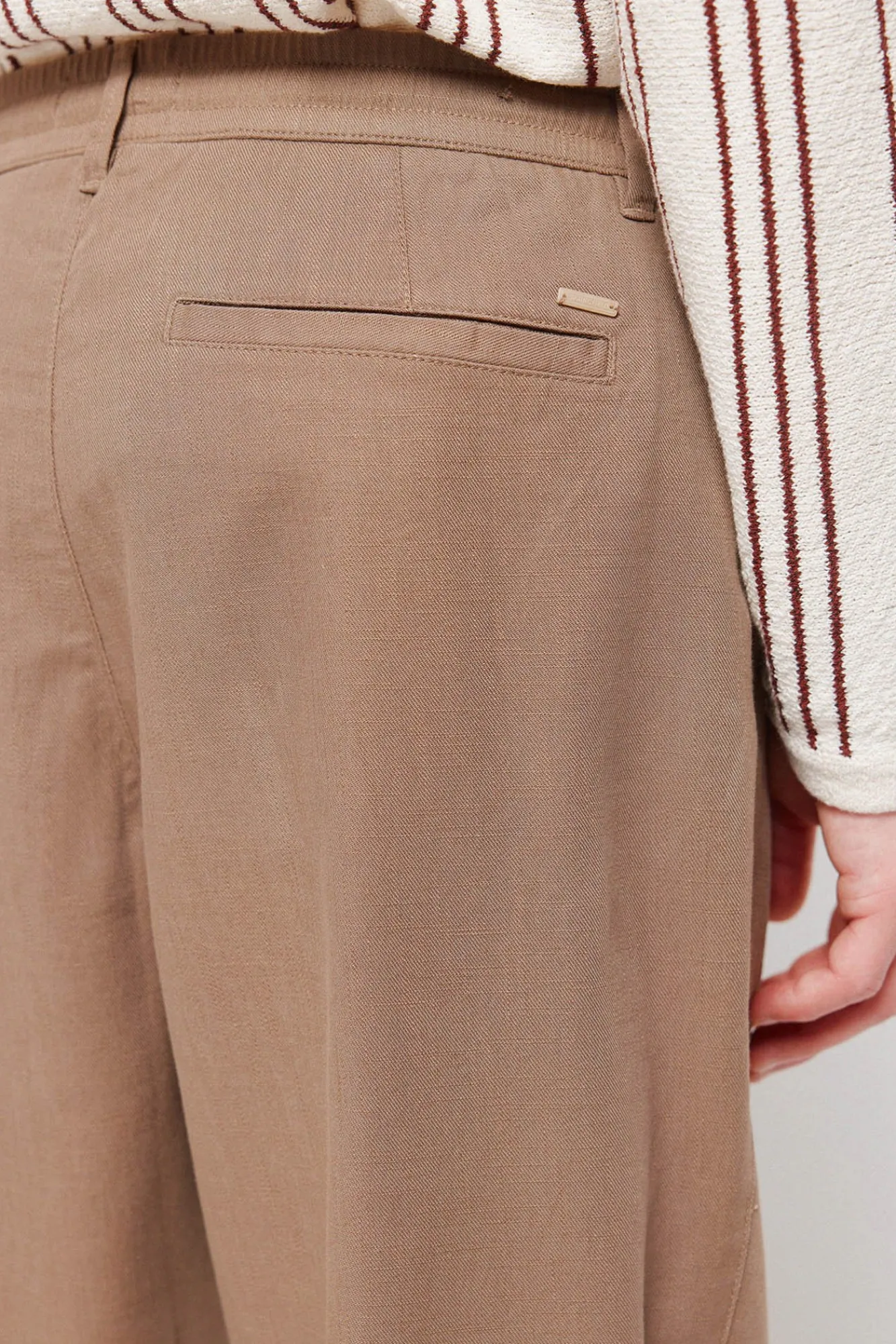 Online Springfield Pantalon dobby coupe droite nude