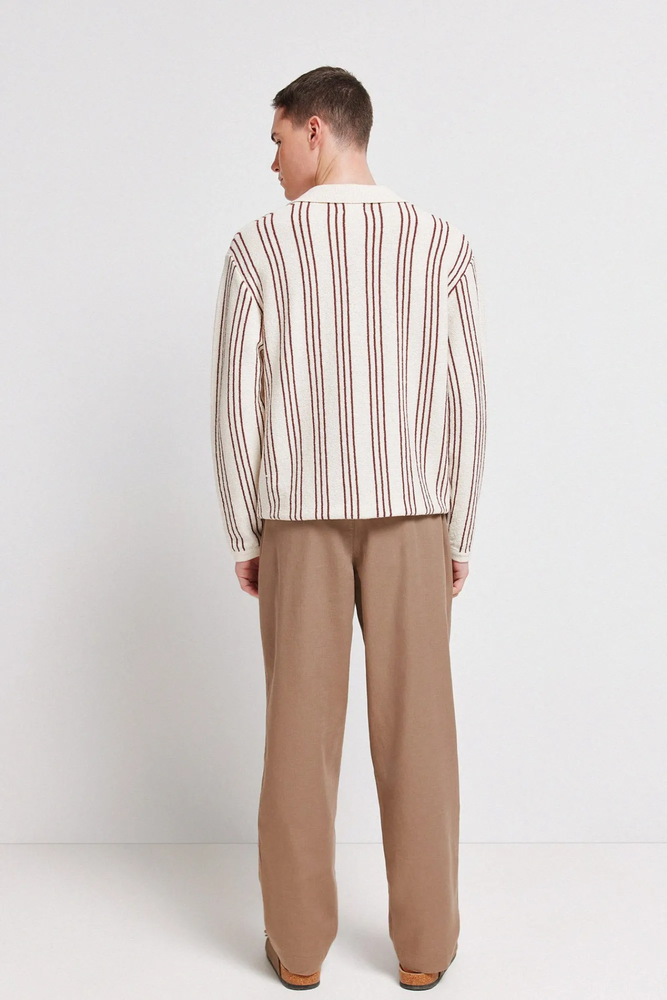 Online Springfield Pantalon dobby coupe droite nude