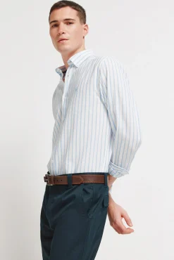 Hot Springfield Pantalon droit ample bleu