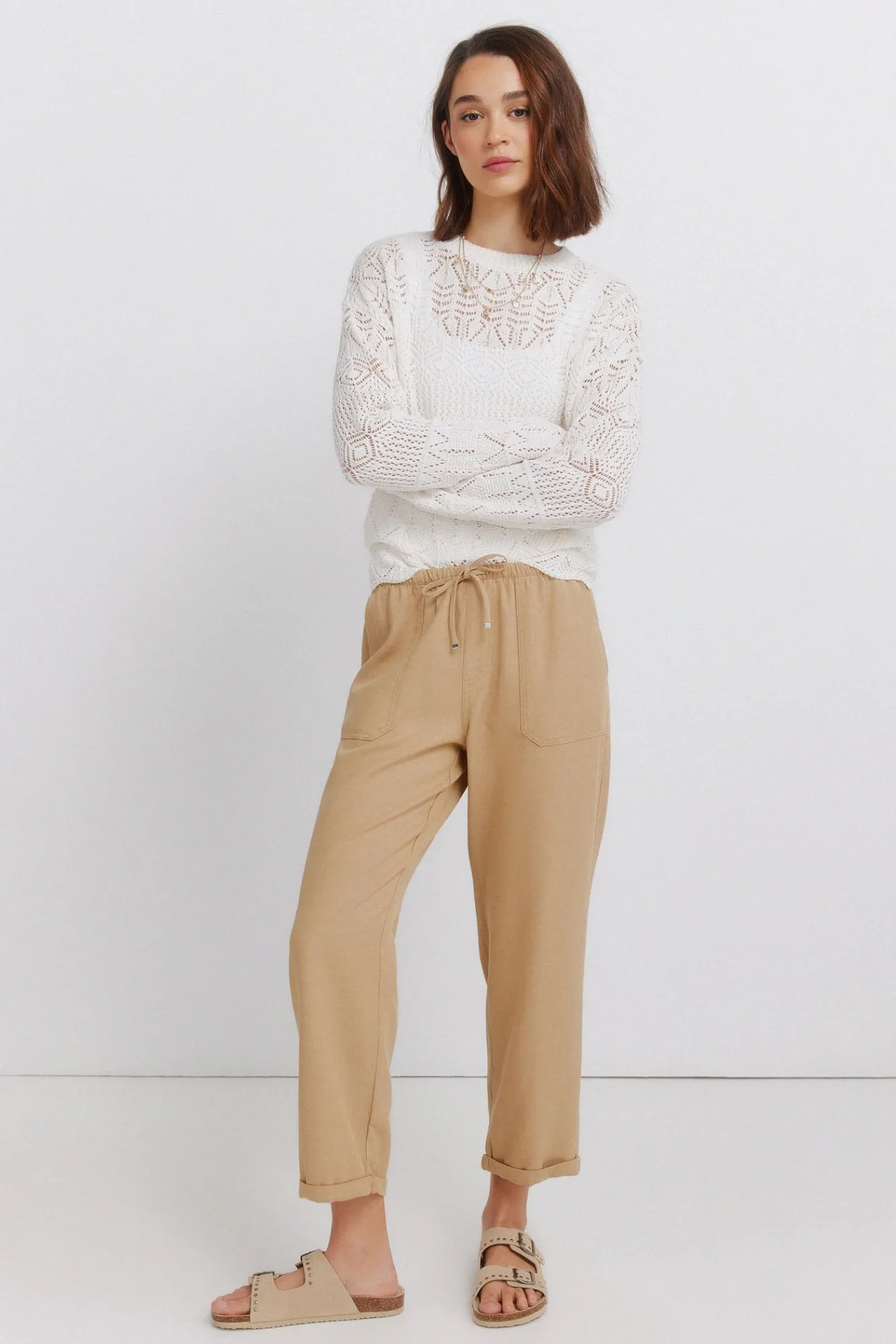 Clearance Springfield Pantalon jogger nude