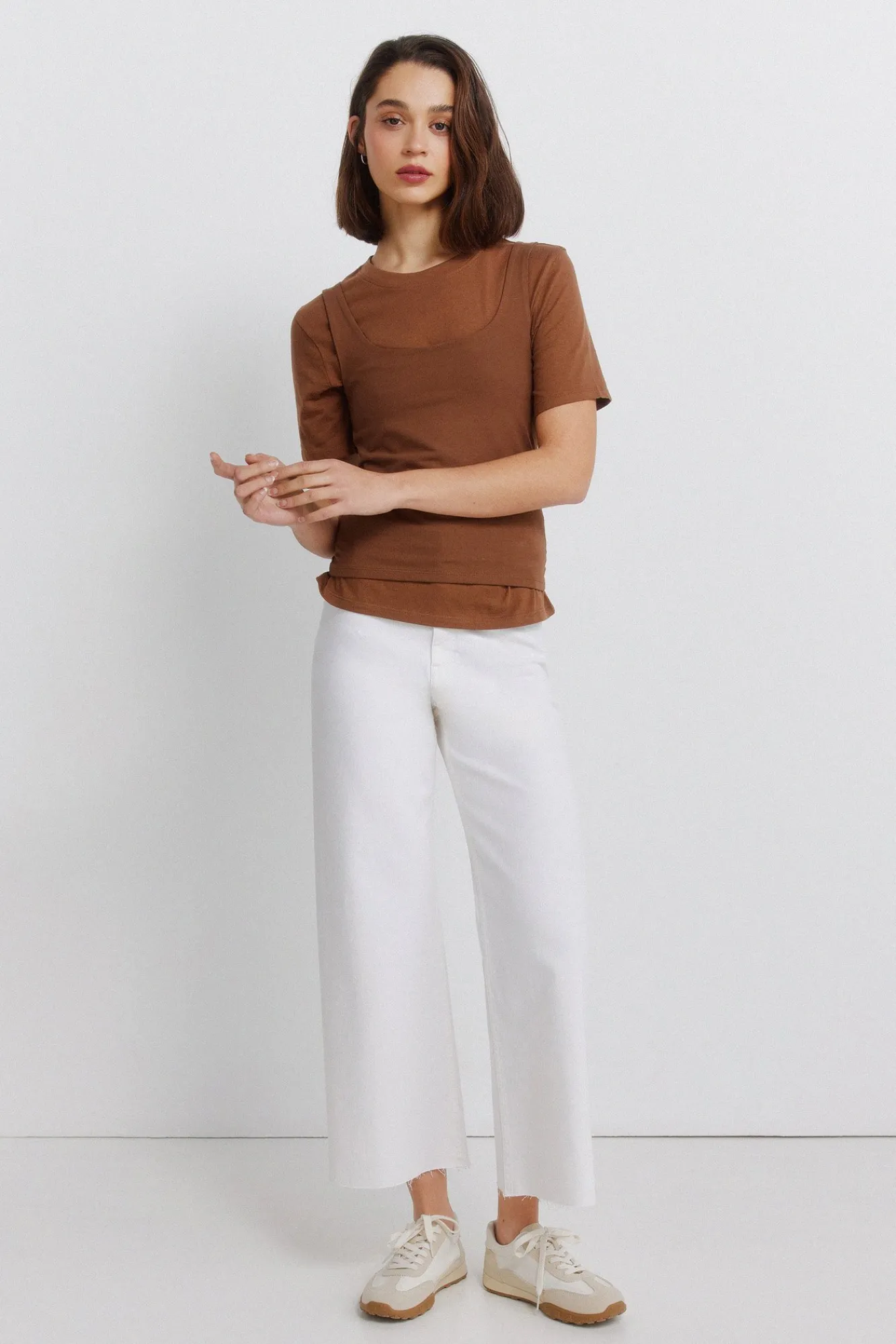Springfield Pantalon marin blanc