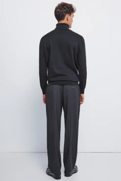 Best Springfield Pantalon rayures coupe droite gris