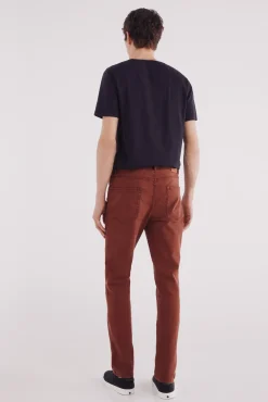 New Springfield Pantalon slim 5 poches rouge