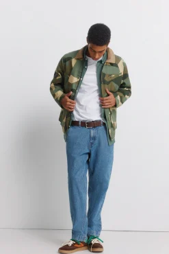 Best Springfield Parka camouflage col contrastant beige