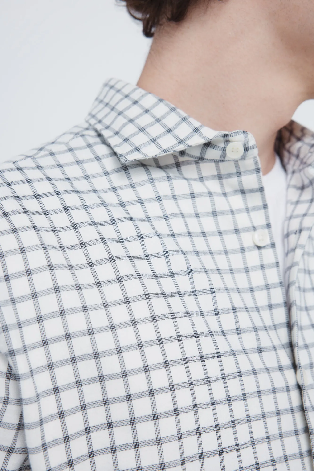 New Springfield Petite chemise à carreaux blanc