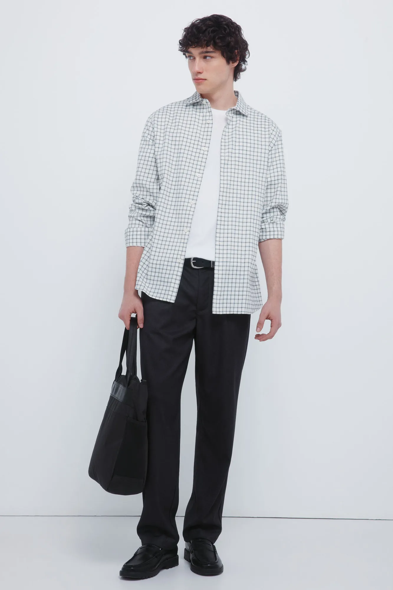 New Springfield Petite chemise à carreaux blanc
