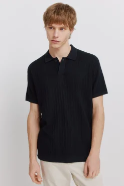 New Springfield Polo basique structuré bleu