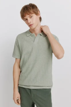 Clearance Springfield Polo basique structuré vert