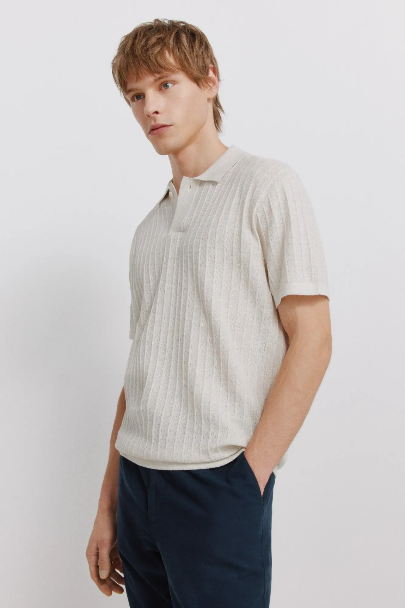 Online Springfield Polo basique structuré gris