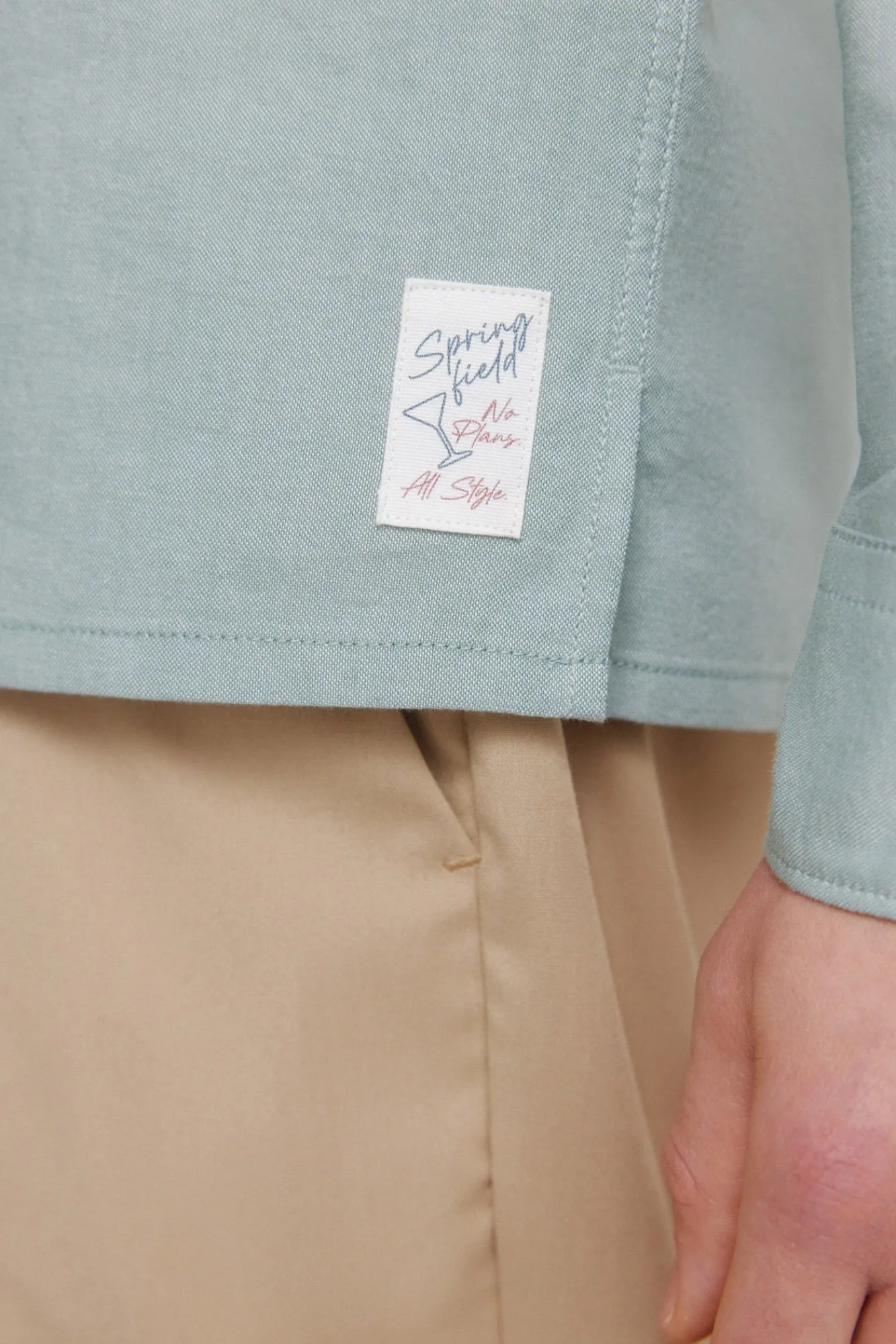 Discount Springfield polo Oxford léger vert