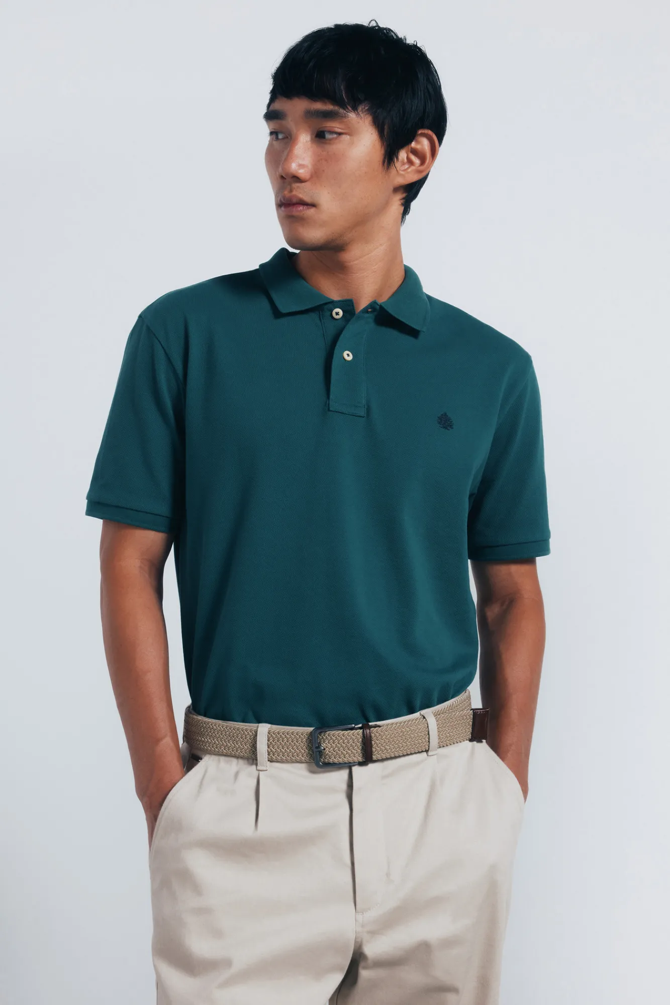 Discount Springfield Polo piqué basique regular fit vert