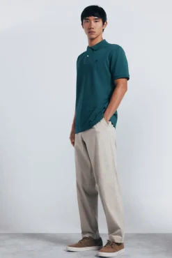 Discount Springfield Polo piqué basique regular fit vert