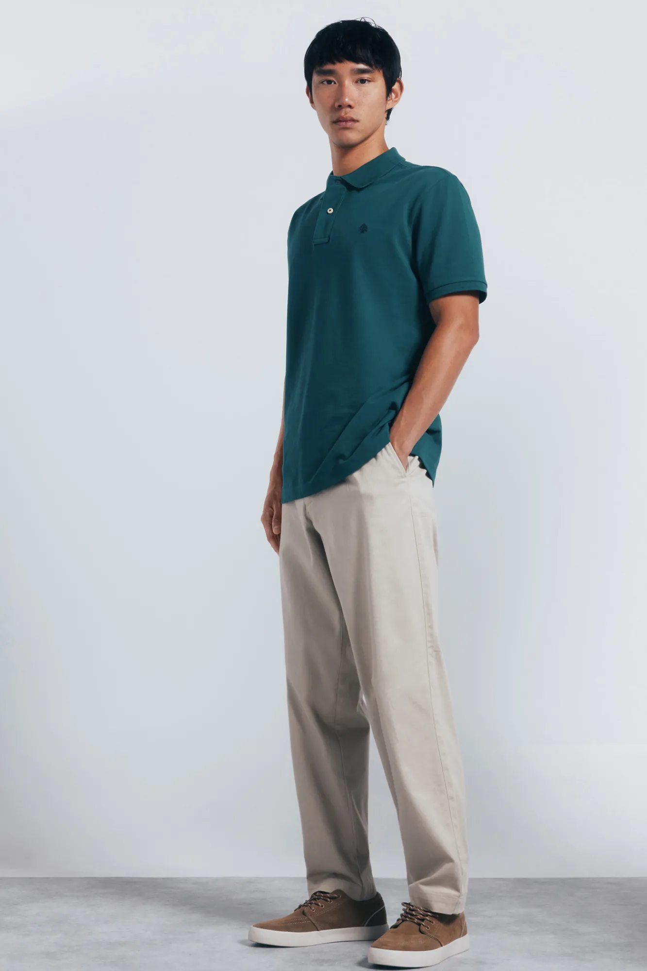 Discount Springfield Polo piqué basique regular fit vert