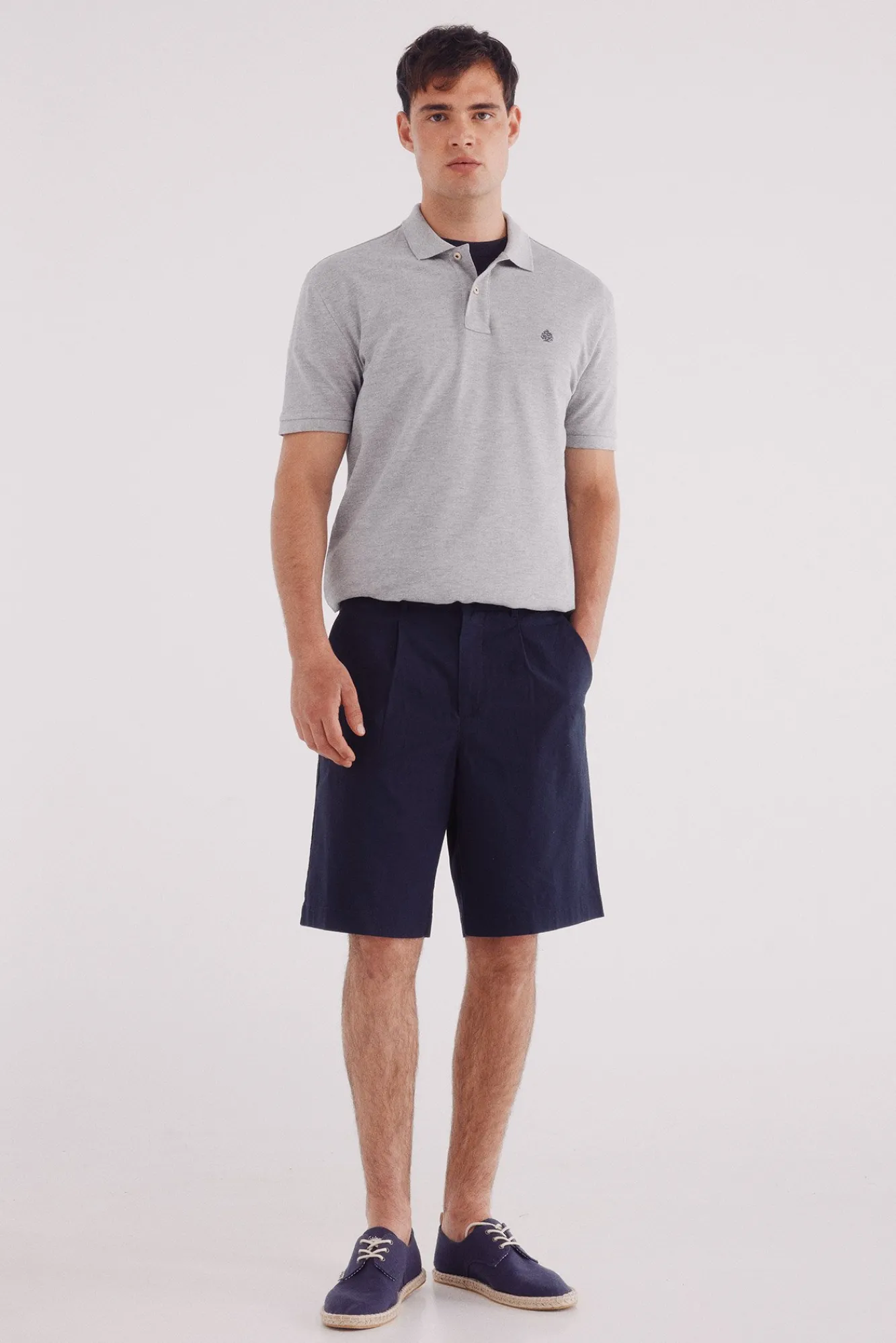 Sale Springfield Polo piqué basique regular fit gris