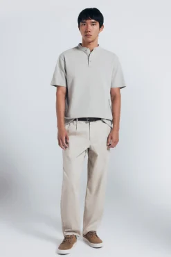New Springfield Polo piqué col mao coupe classique beige