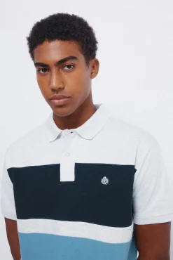 Hot Springfield Polo piqu&eacute; color block piqu&eacute; classique gris