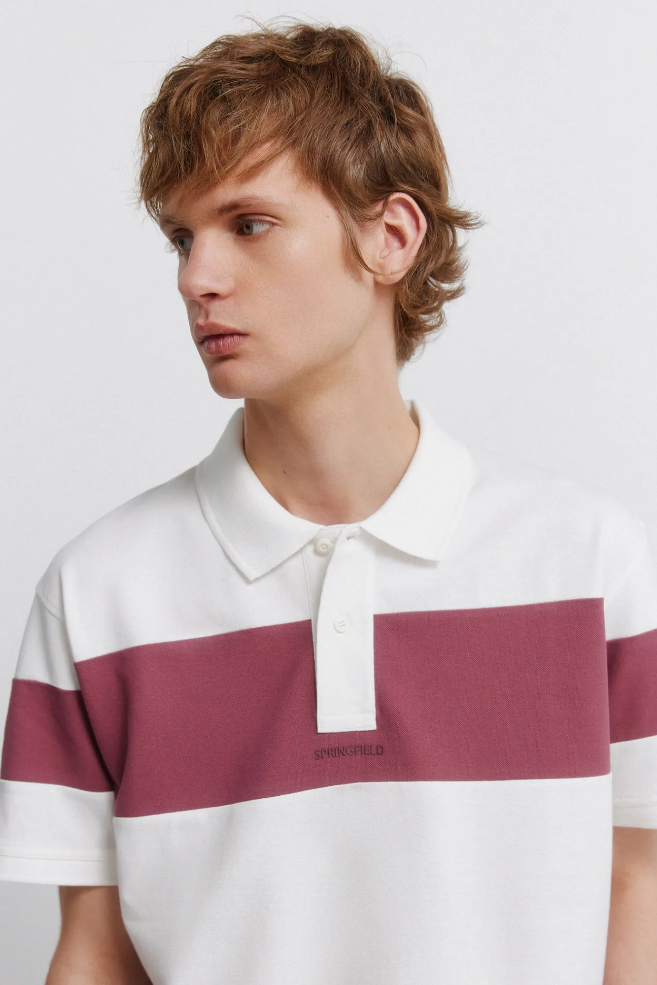 Discount Springfield Polo piqué color block coupe regular fit