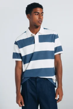 Clearance Springfield Polo piqué coupe classique à larges rayures