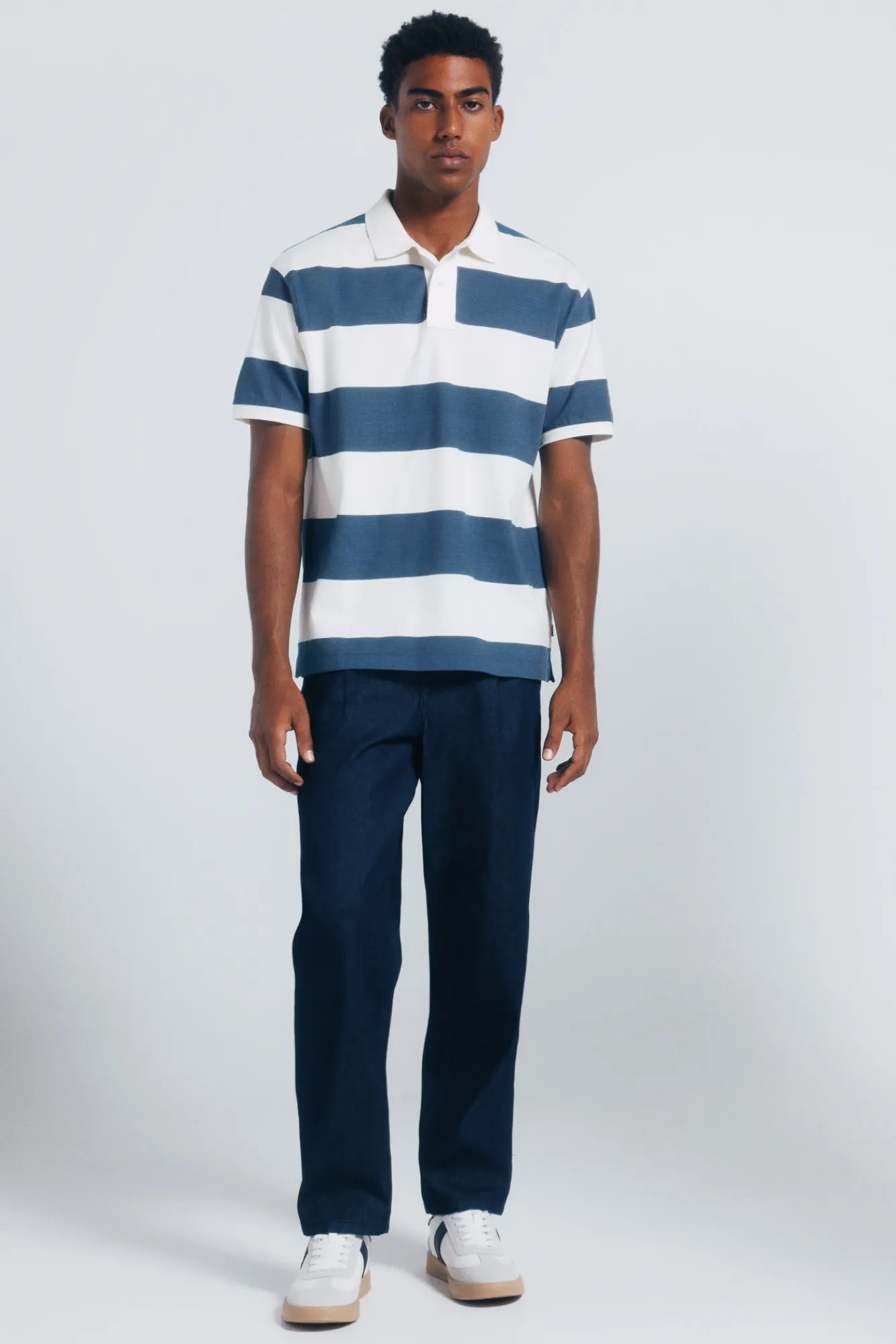 Clearance Springfield Polo piqué coupe classique à larges rayures