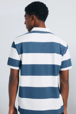 Clearance Springfield Polo piqué coupe classique à larges rayures