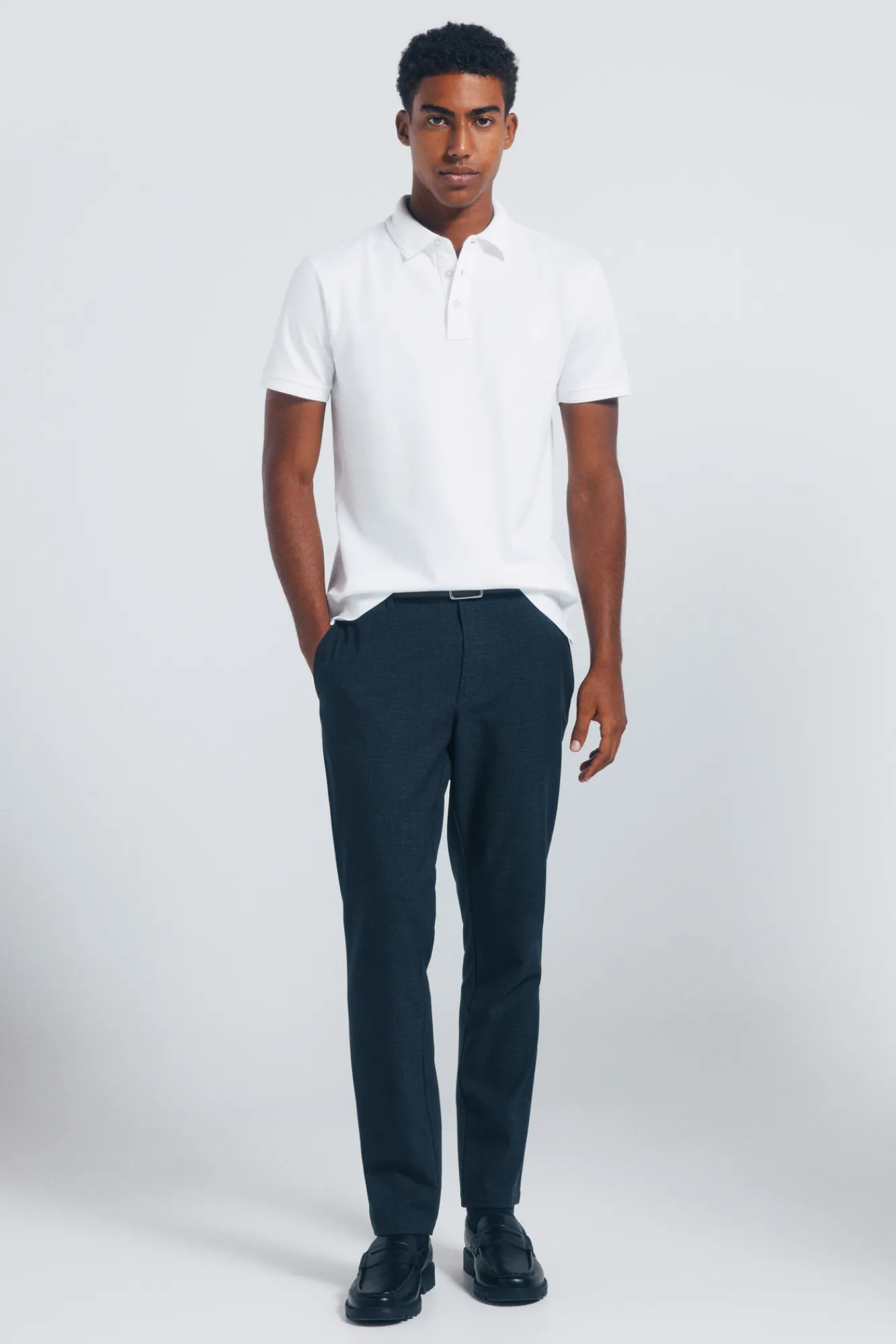 Online Springfield Polo piqué coupe slim blanc