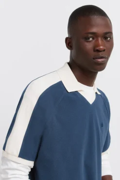 Sale Springfield Polo piqu&eacute; sport &agrave; contraste regular fit bleu