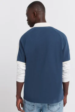 Sale Springfield Polo piqué sport à contraste regular fit bleu
