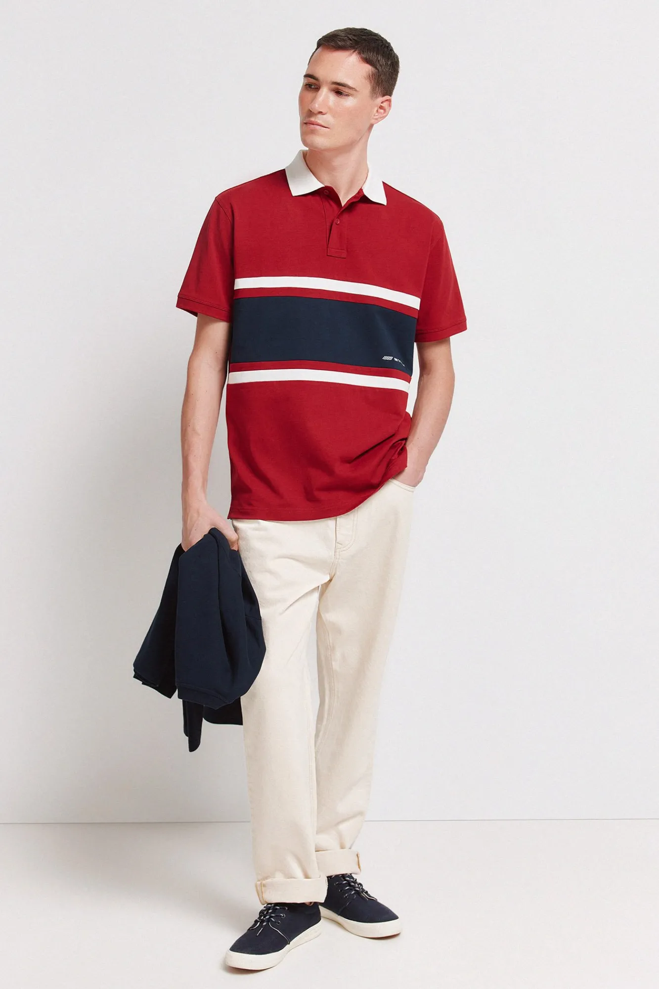 Outlet Springfield Polo sport en piqué coupe positionnelle regular fit rouge