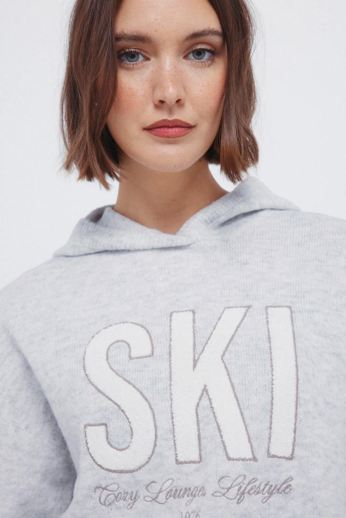 Hot Springfield Pull à capuche « Ski » gris