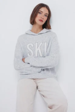 Hot Springfield Pull à capuche « Ski » gris