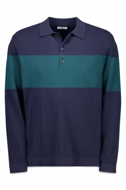 New Springfield Pull &agrave; col polo pull bleu
