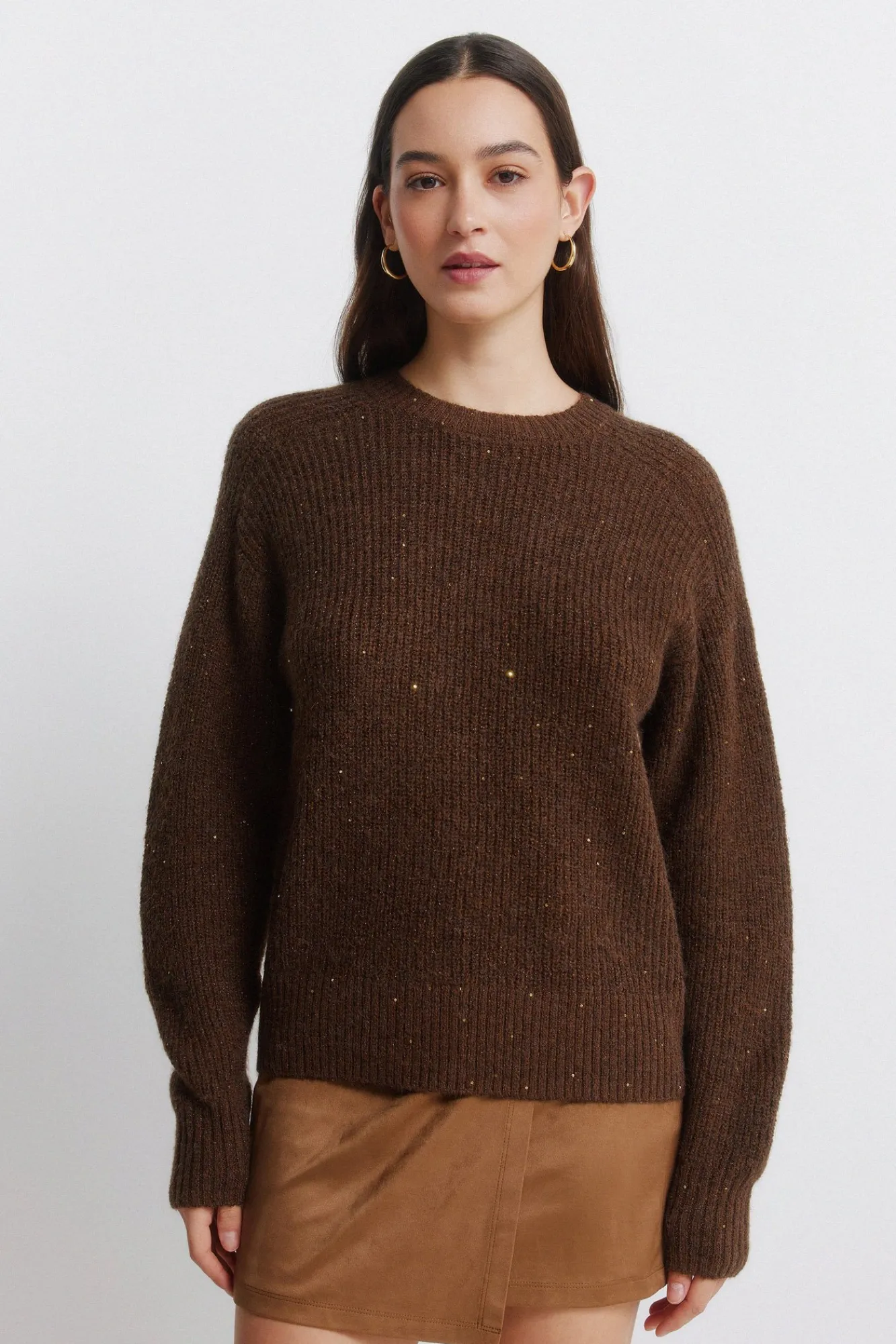 Online Springfield Pull à paillettes nude