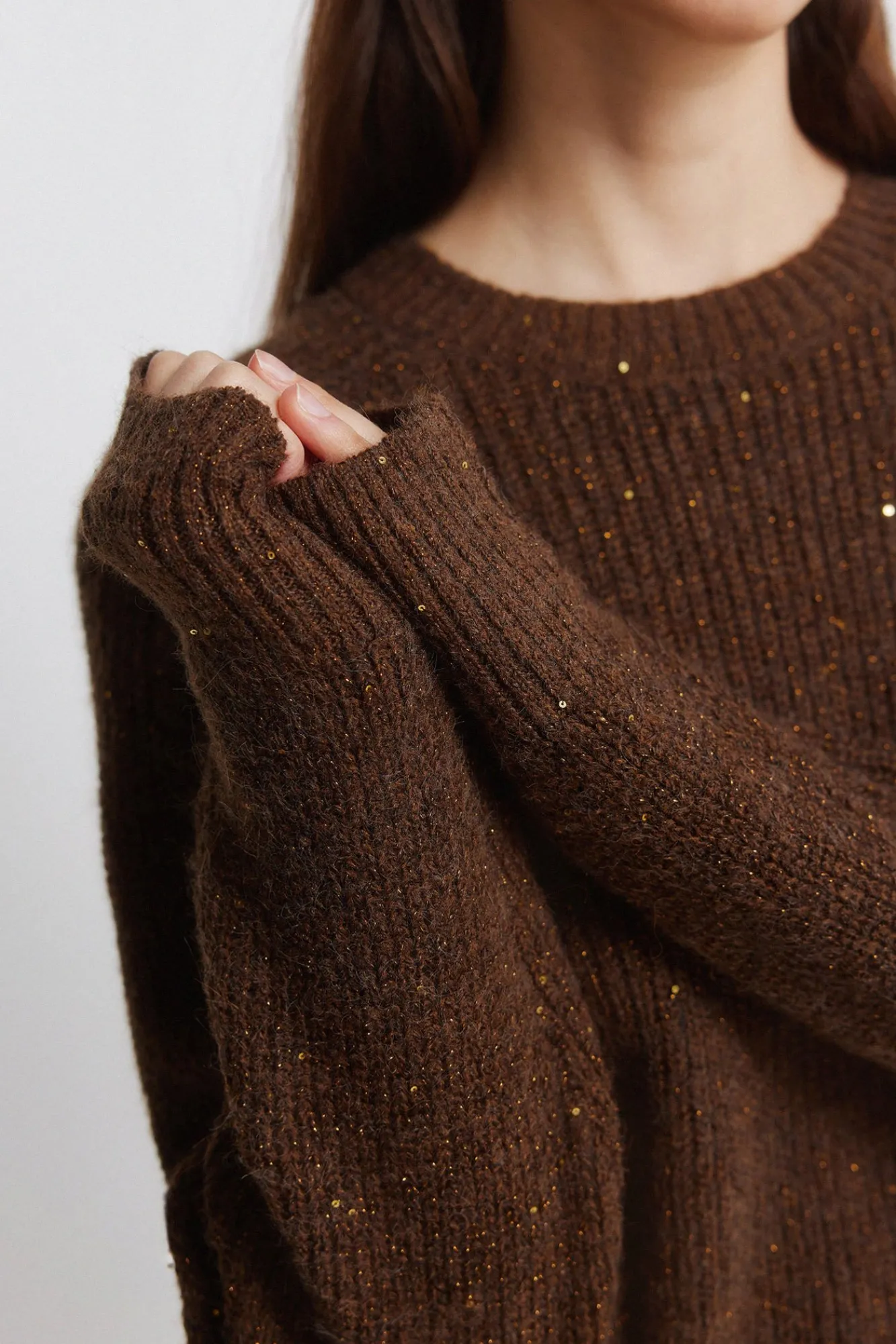 Online Springfield Pull à paillettes nude