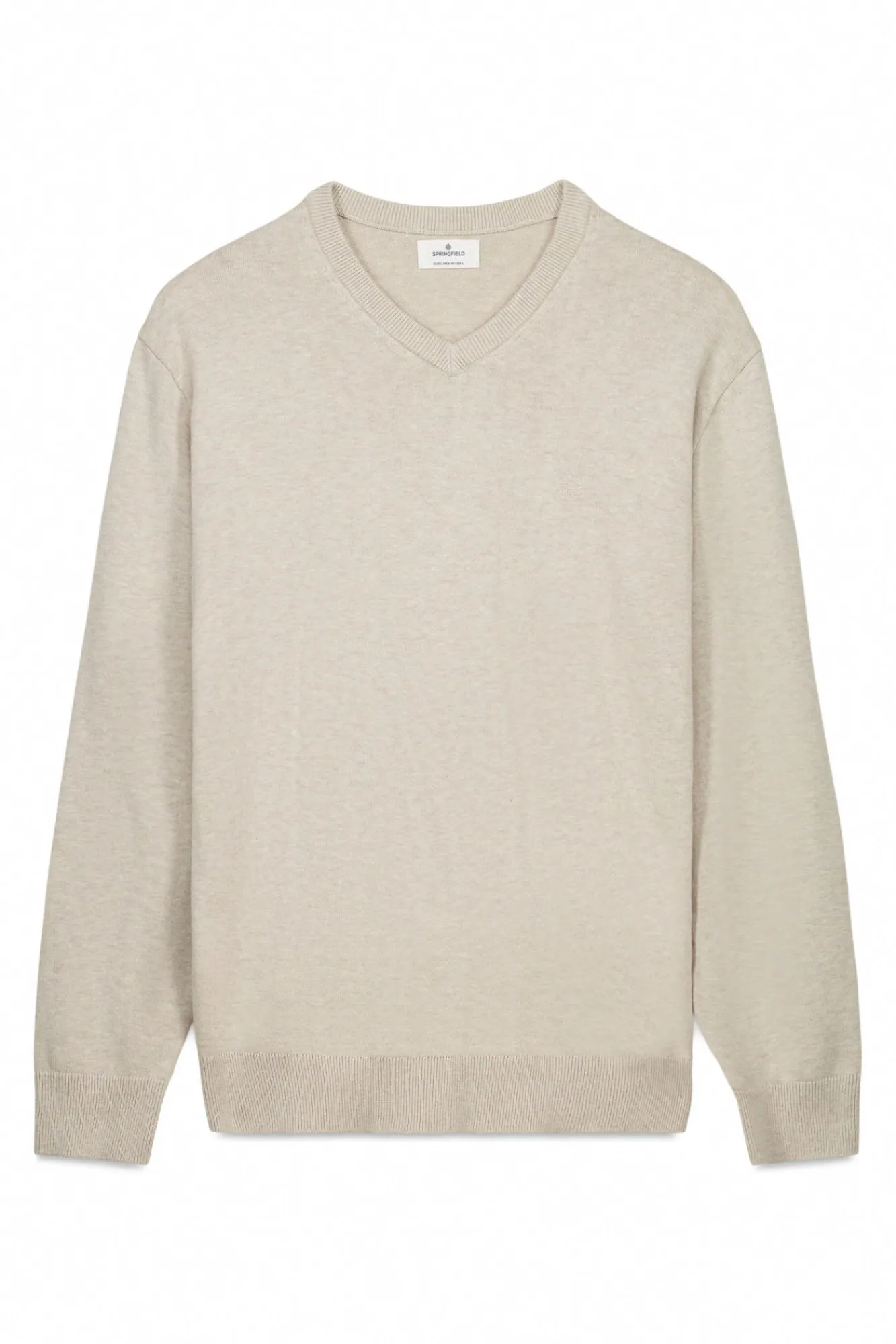 Springfield Pull basique à col en V nude