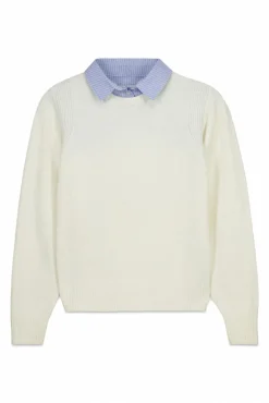 Springfield Pull col en maille marron