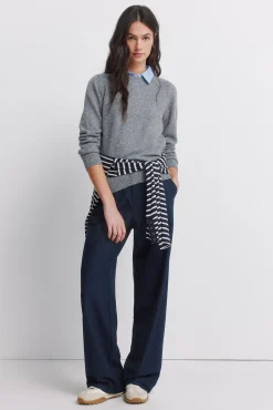 Best Springfield Pull col en maille gris