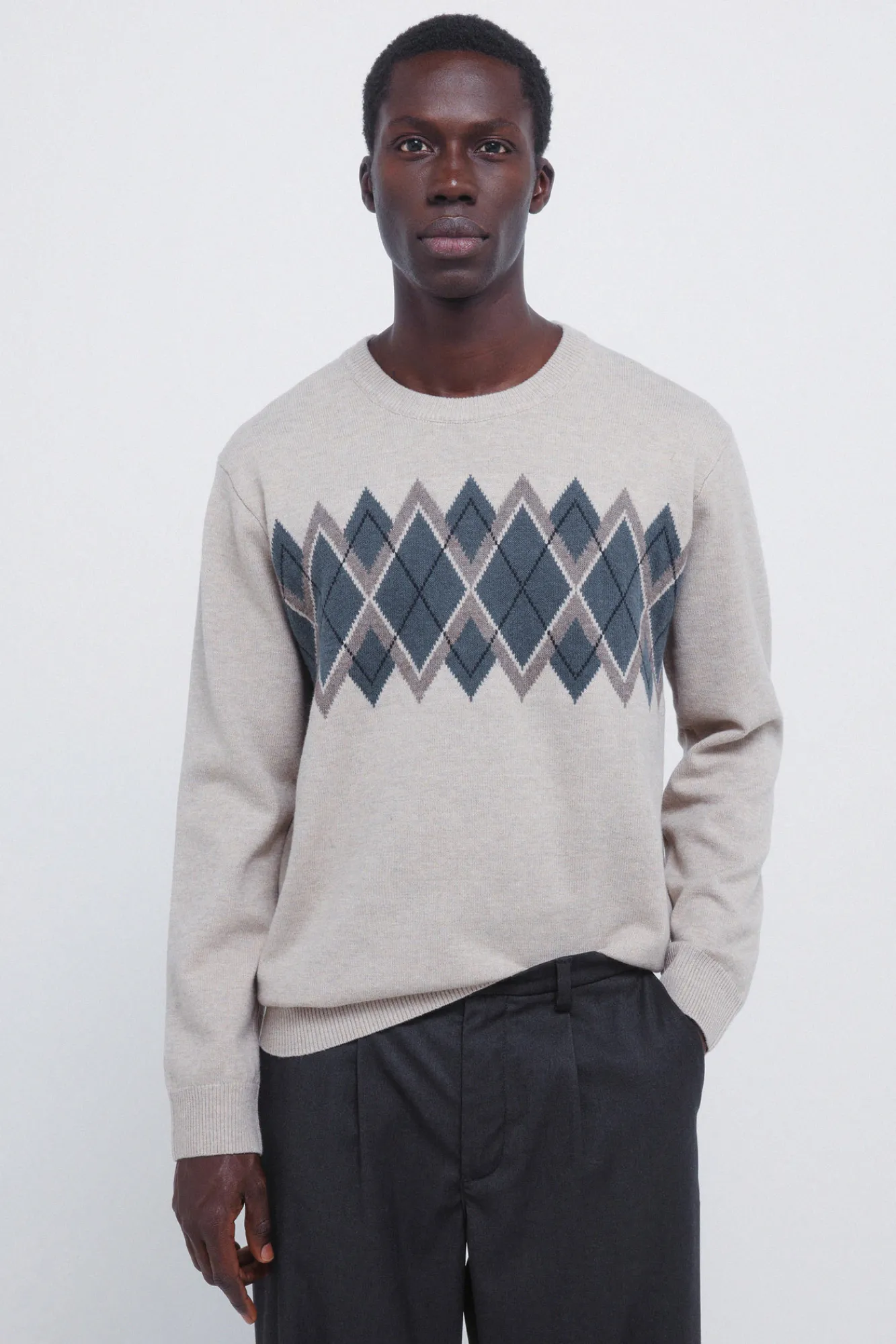 Springfield Pull de Noël en jacquard marron