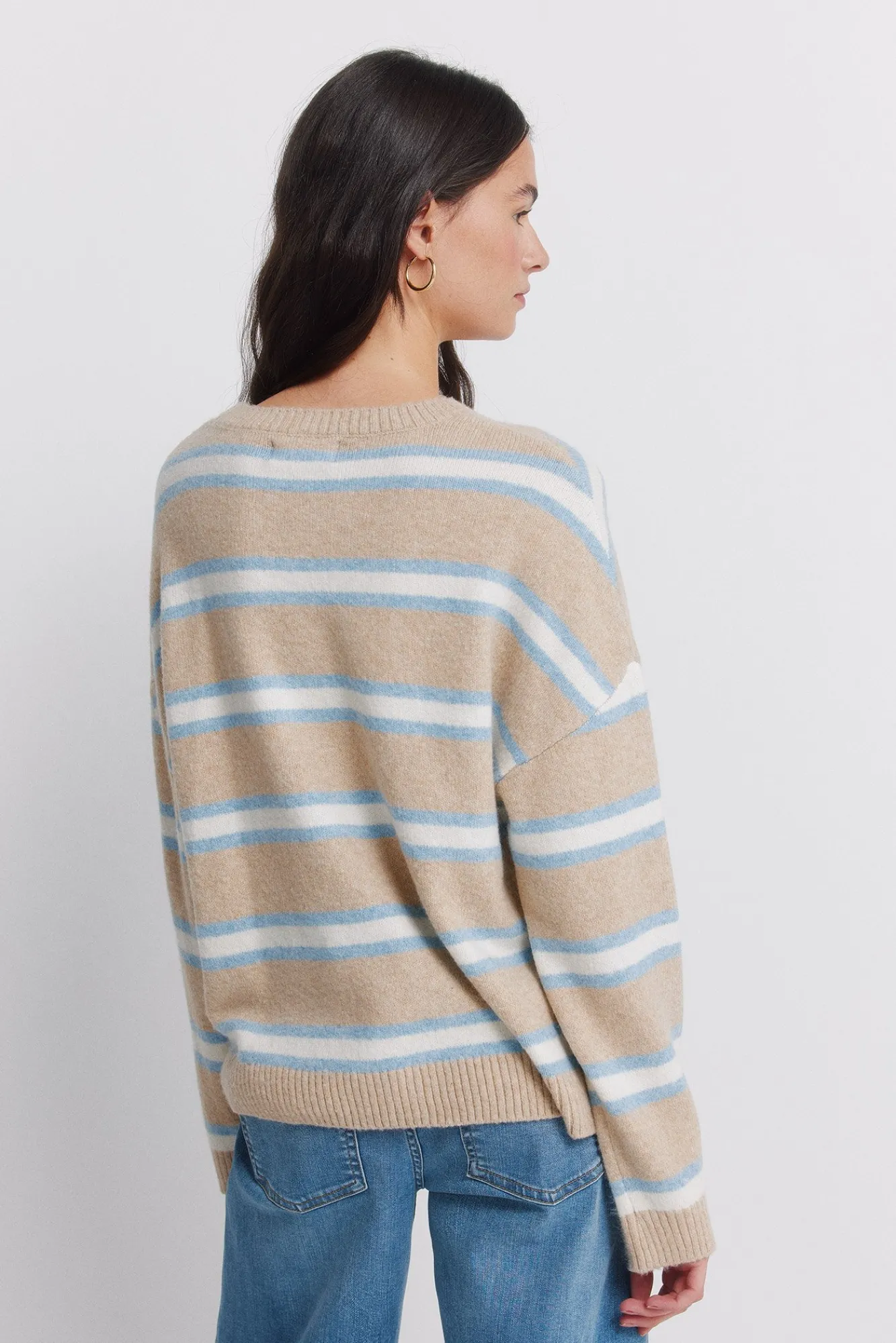 Springfield Pull épaules tombantes bleu