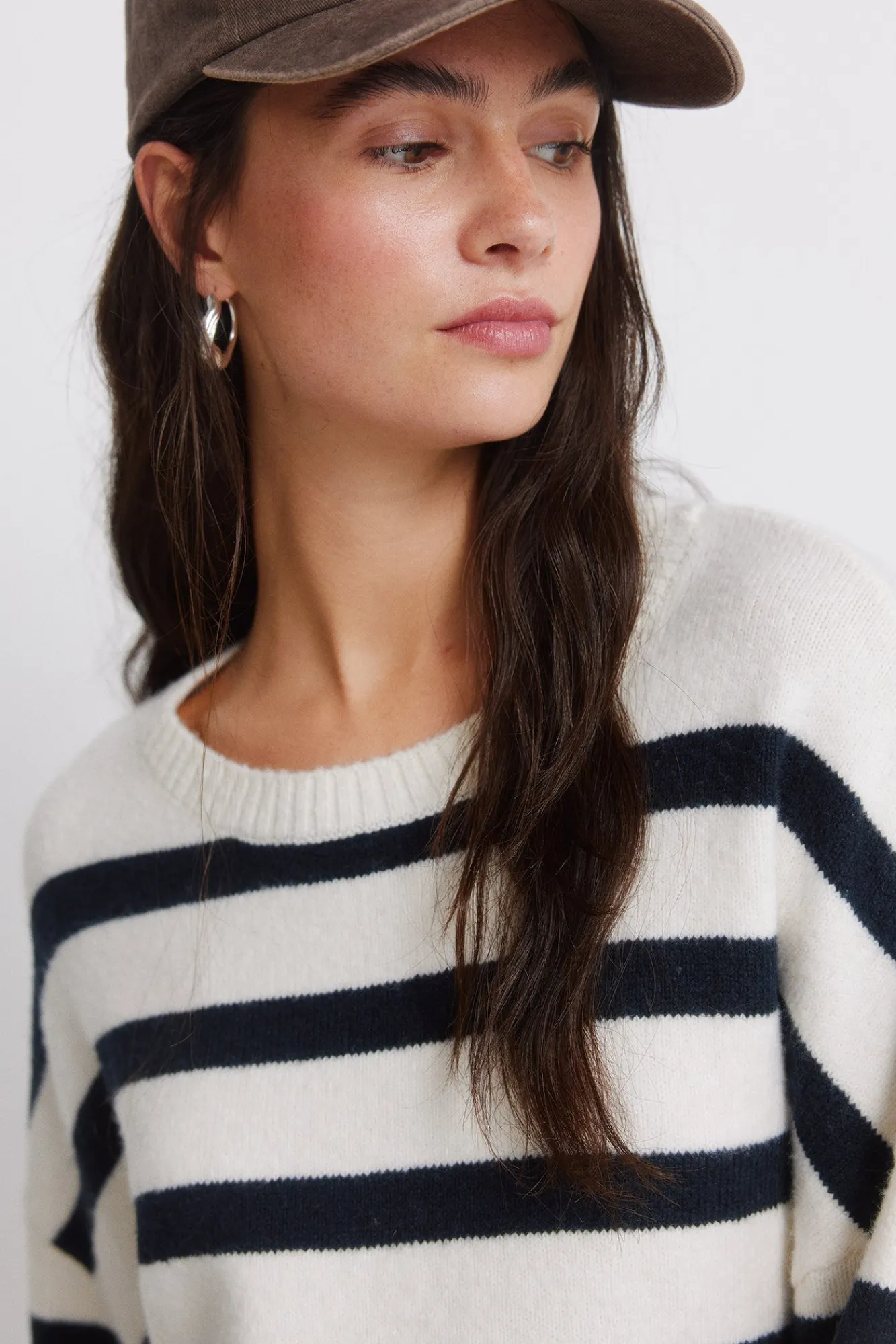 Clearance Springfield Pull épaules tombantes marron