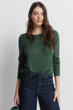Discount Springfield Pull fin boutons poignets vert