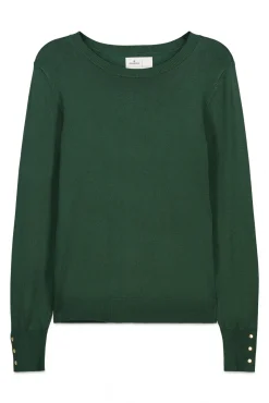 Discount Springfield Pull fin boutons poignets vert