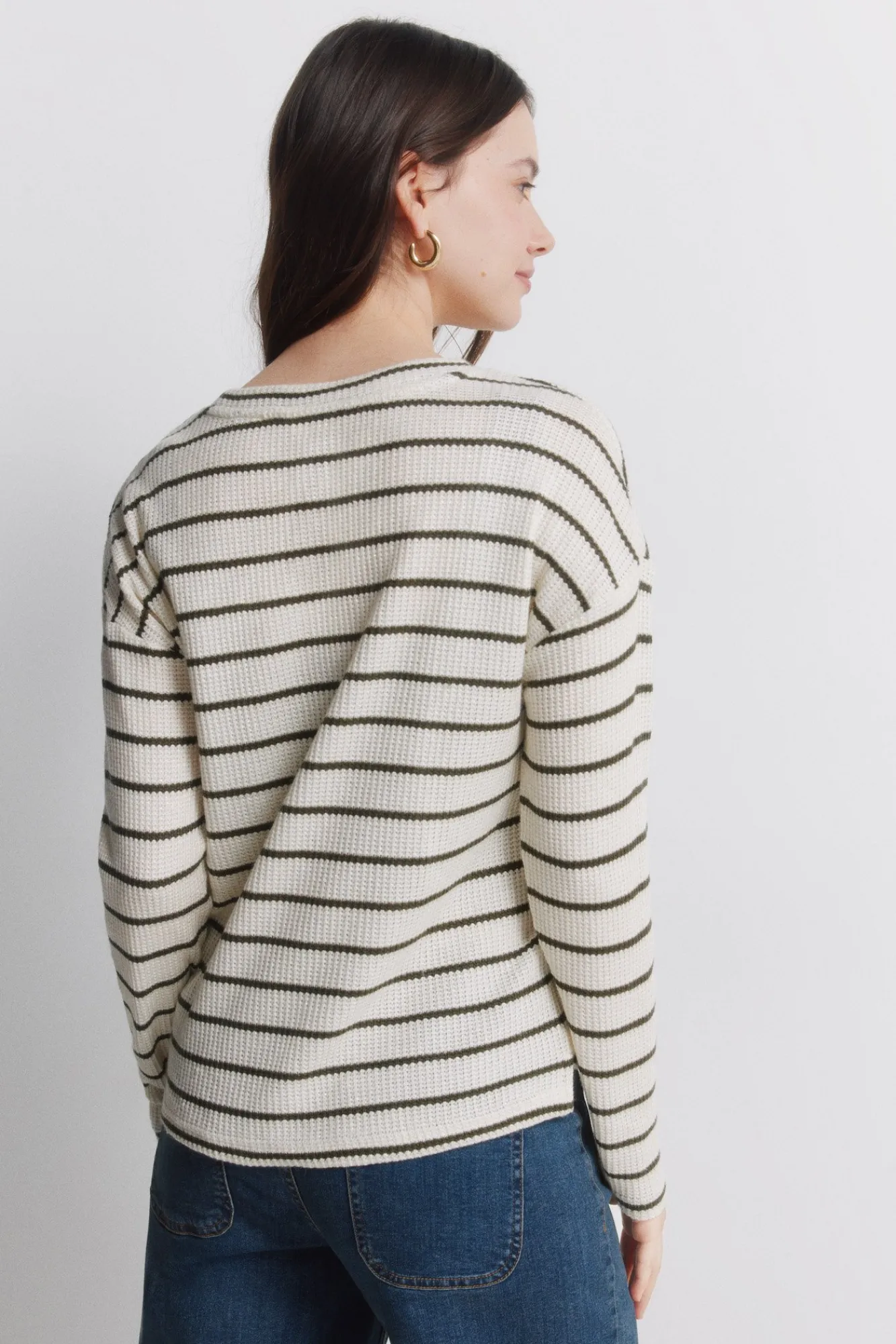Online Springfield Pull fin manches longues à rayures